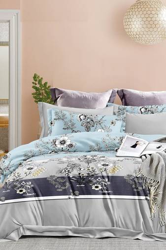 Glory super king size flat bedsheet with two pillow covers