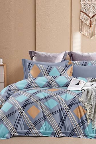 Glory super king size flat bedsheet with two pillow covers