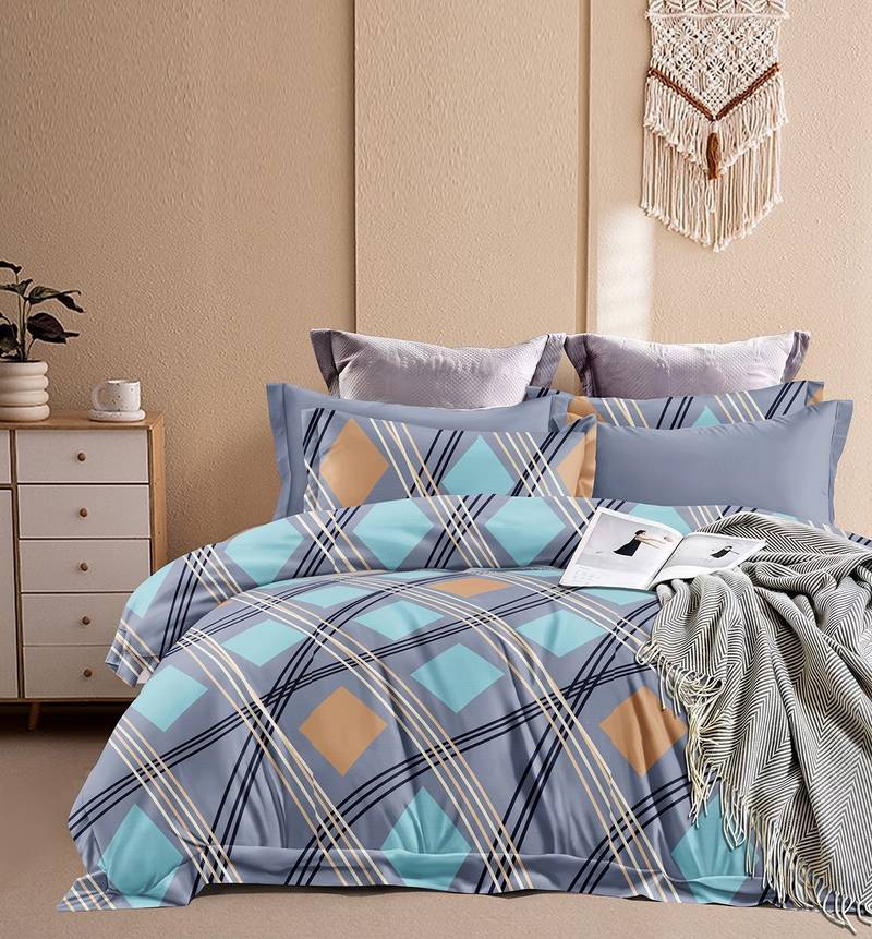 Glory super king size flat bedsheet with two pillow covers