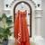 Rust orange georgette thread with sequin palazzo suit