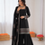 Black crepe thread with sequin  palazzo suit