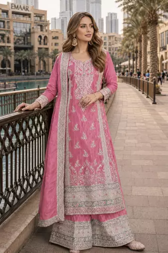 dusty pink festive pakistani  suit