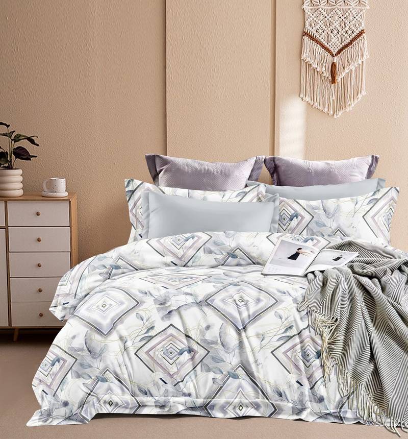 Glory super king size flat bedsheet with two pillow covers
