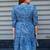 indigo handblock printed below knee dress