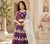 WINE NET MULTI AND SEQUENCE WORK BUTTERFLY NET LEHENGA CHOLI AND DUPATTA SET 