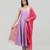 Lilac purple dola silk anarkali set with red dupatta