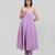 Lilac purple dola silk anarkali set with red dupatta