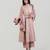 Dusty rose jacquard chanderi anarkali set