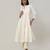 Ivory jacquard chanderi anarkali set
