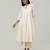 Ivory jacquard chanderi anarkali set
