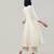 Ivory jacquard chanderi anarkali set with red dupatta