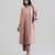 Dusty rose embroidered dola silk anarkali set