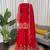 Red georgette thread work sharara suit