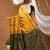 yellow silk blend zari woven saree