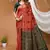 red silk blend zari woven saree