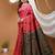 pink silk blend zari woven saree