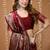 maroon silk blend zari woven saree
