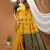 yellow silk blend zari woven saree