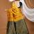 yellow silk blend zari woven saree