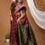 wine silk blend zari woven saree