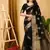 black organza sequin saree