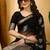 black organza sequin saree