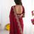 rani pink georgette zari embroidered saree with blouse