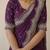 purple georgette zari embroidered saree with blouse