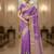 levender organza embroidered saree