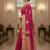pink organza embroidered saree