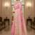 light pink organza embroidered saree