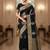 black organza embroidered saree