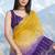 yellow satin silk blend sequin embroidered saree with blouse