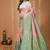 light pink silk blend zari woven saree
