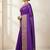 purple soft dola silk blend print zari border saree