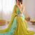 Mint green chinon silk thread with sequin palazzo suit