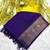 purple soft dola silk blend print zari border saree