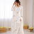 Off white  chanderi silk thread work salwar suit