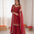 Maroon chinon silk thread with sequin sharara suit