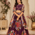 Wine Printed Georgette Semi Stitched Lehenga Choli Festival Wear Collection