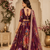 Wine Printed Georgette Semi Stitched Lehenga Choli Festival Wear Collection