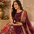 Wine Printed Georgette Semi Stitched Lehenga Choli Festival Wear Collection