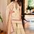 Faux georgette party wear readymade sharara suit in off white color with embroidery work