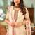 Faux georgette party wear readymade sharara suit in off white color with embroidery work