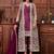 Butterfly net fabric party wear suit in wine color with embroidery & crystal stone work