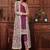 Butterfly net fabric party wear suit in wine color with embroidery & crystal stone work