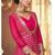 Real georgette party wear 3pcs pink color with embroidery work