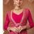 Real georgette party wear 3pcs pink color with embroidery work