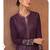 Real georgette party wear gown violet color with embroidery work