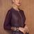 Real georgette party wear gown violet color with embroidery work